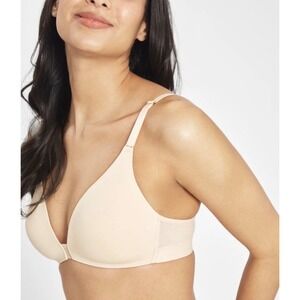 LIVELY Flex Wireless Padded Full Coverage T-Shirt Bra in Toasted Almond Size M